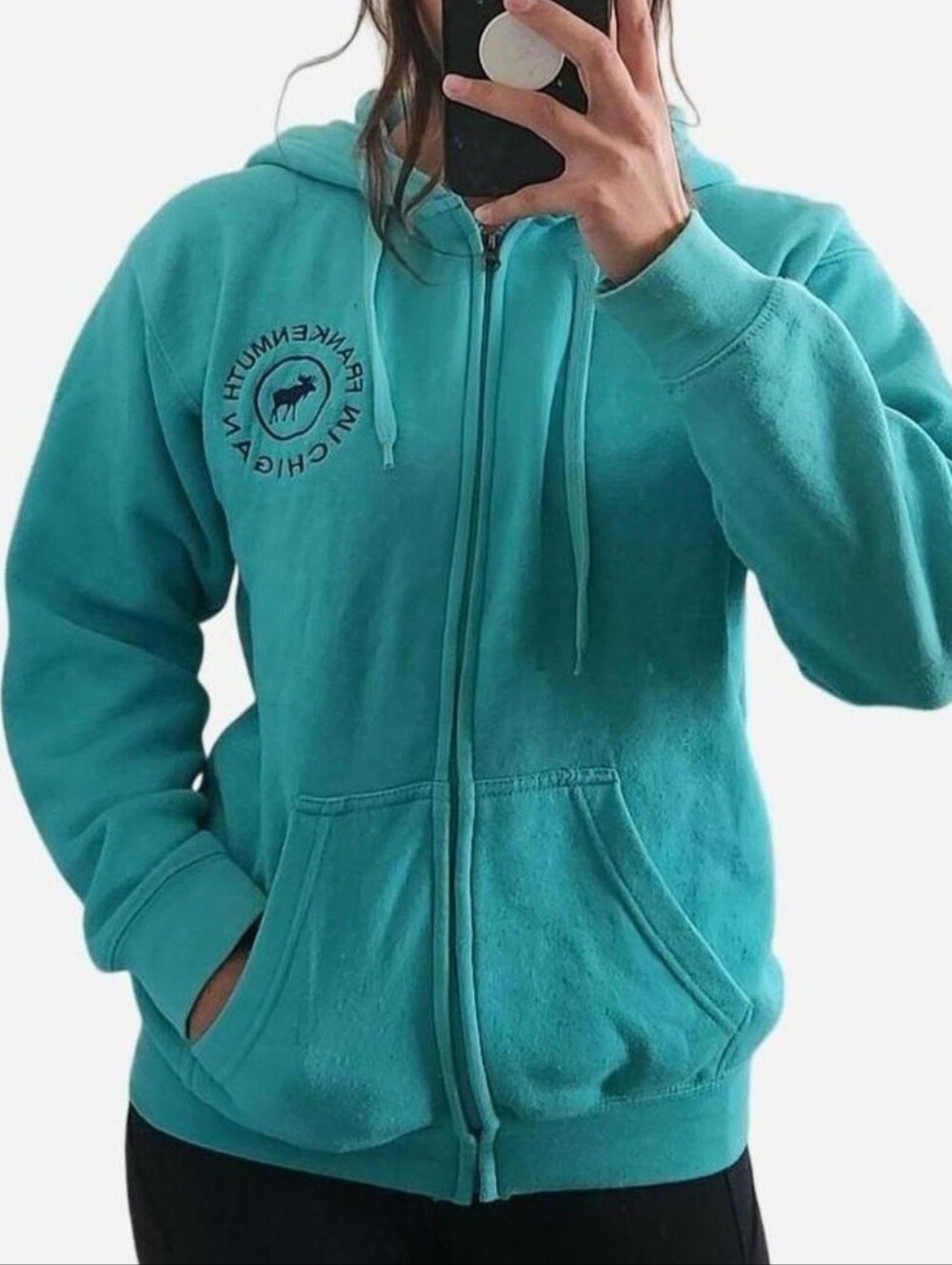 Pacific & Co. Turquoise Frankenmuth Michigan Full Zip Hoodie